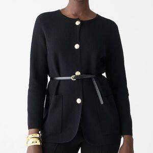 J.Crew Giselle Sweater-Blazer Cardigan Black Large